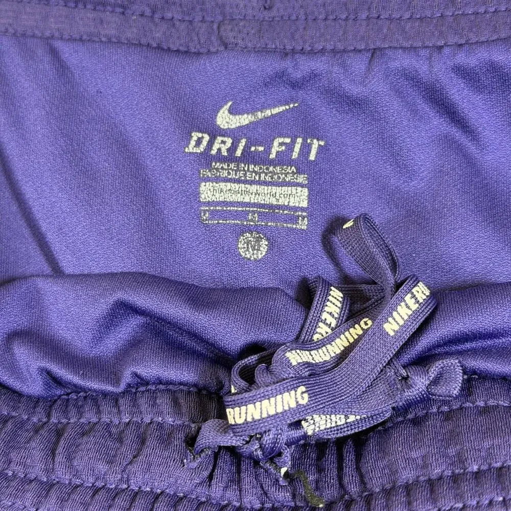 Nike Dri-Fit Running Shorts Womens M Purple Washington Huskies Logo Liner T&FXC